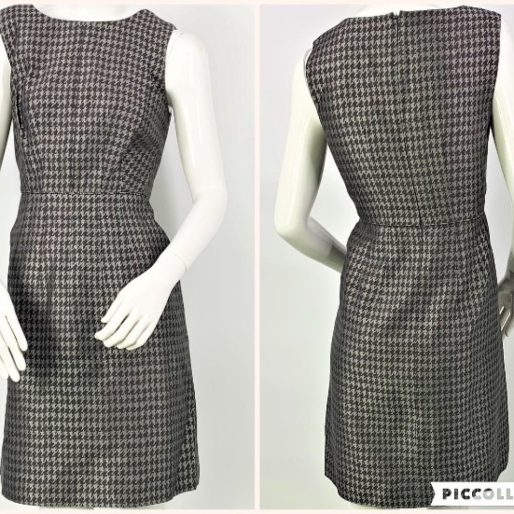 Banana Republic Houndstooth Silk Pencil Dress - Picture 1 of 6